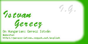 istvan gerecz business card