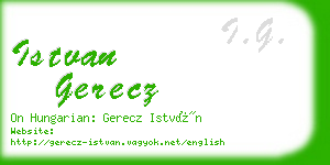 istvan gerecz business card